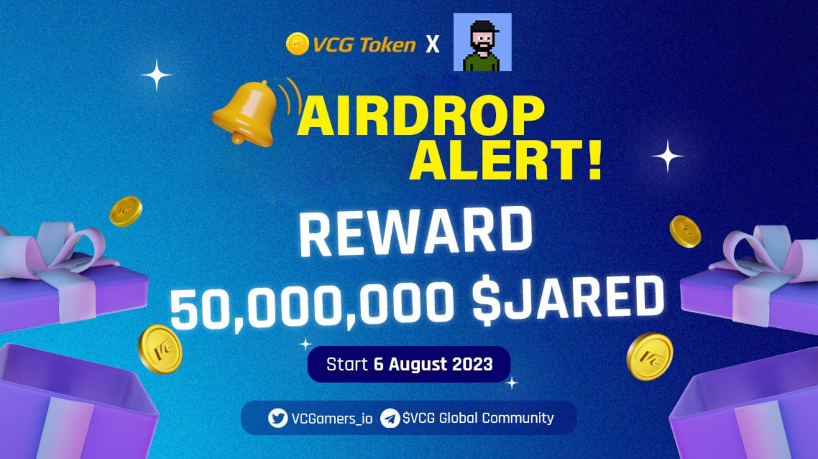 Airdrop || Reward : 50,000,000 $JARED for 25 WINNERS