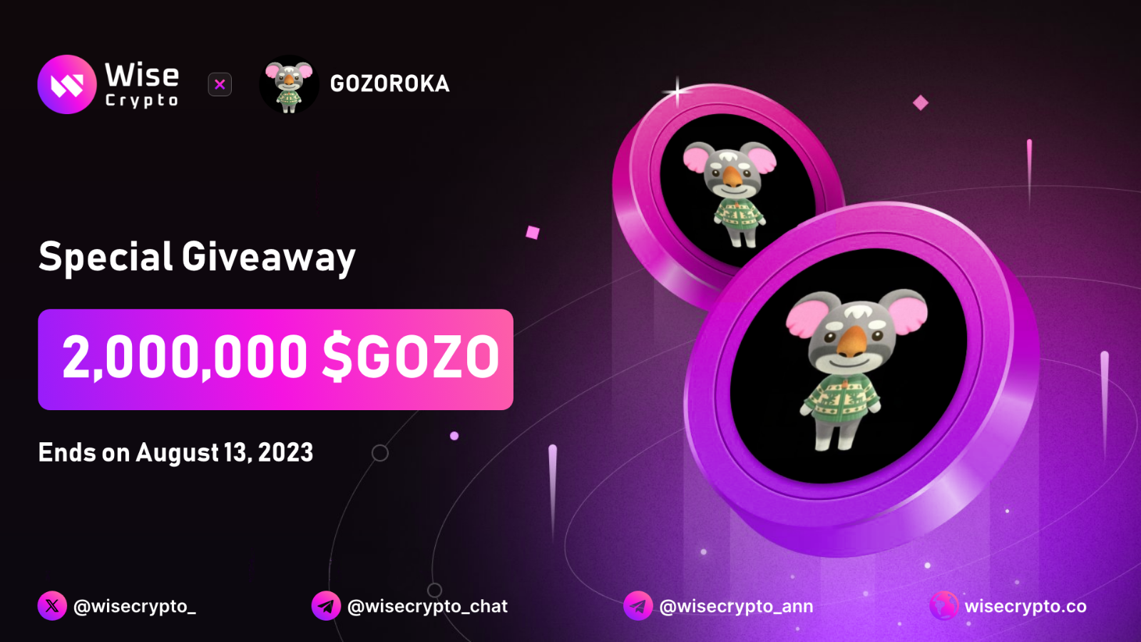 Wise Crypto X GOZOROKA Giveaway