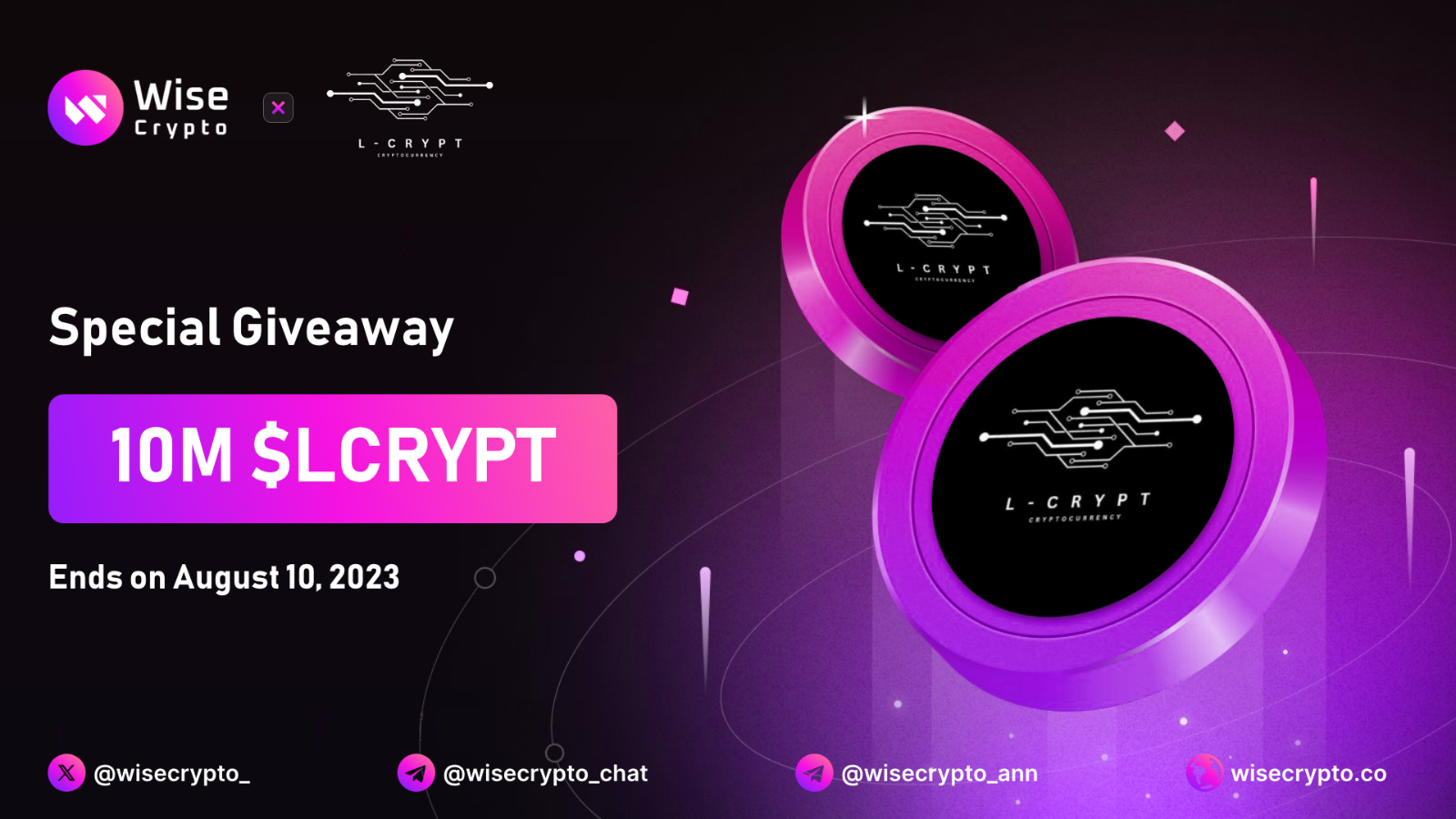 Wise Crypto X L CRYPT Giveaway