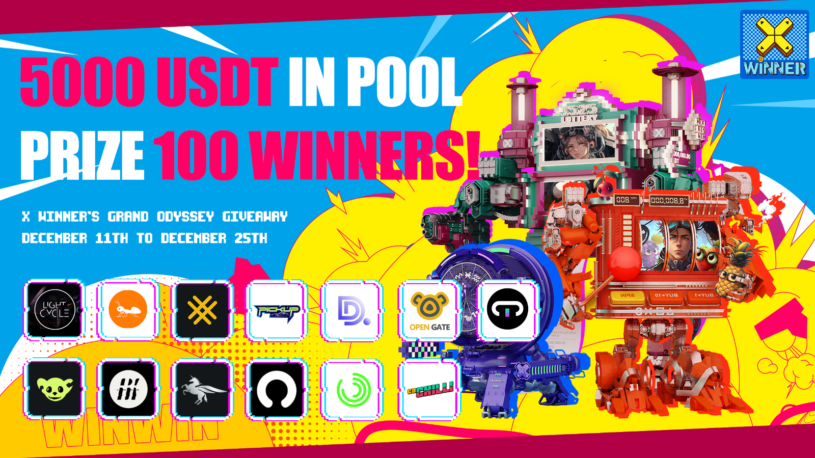 X WINNER’s Grand Odyssey Giveaway - Mainnet Launch on Jan 1st, 2024