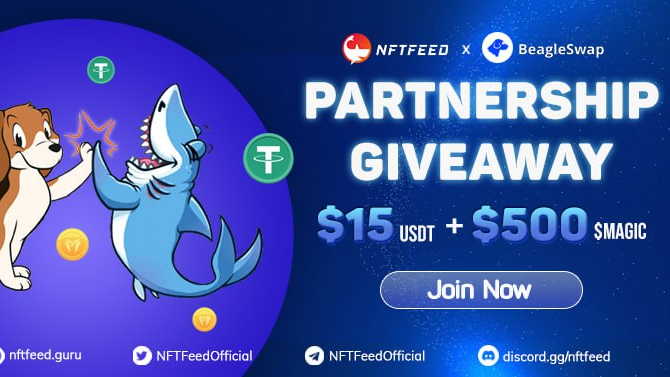 🎉🎉$515 Partnership Giveaway | NFTFeed x BeagleSwap