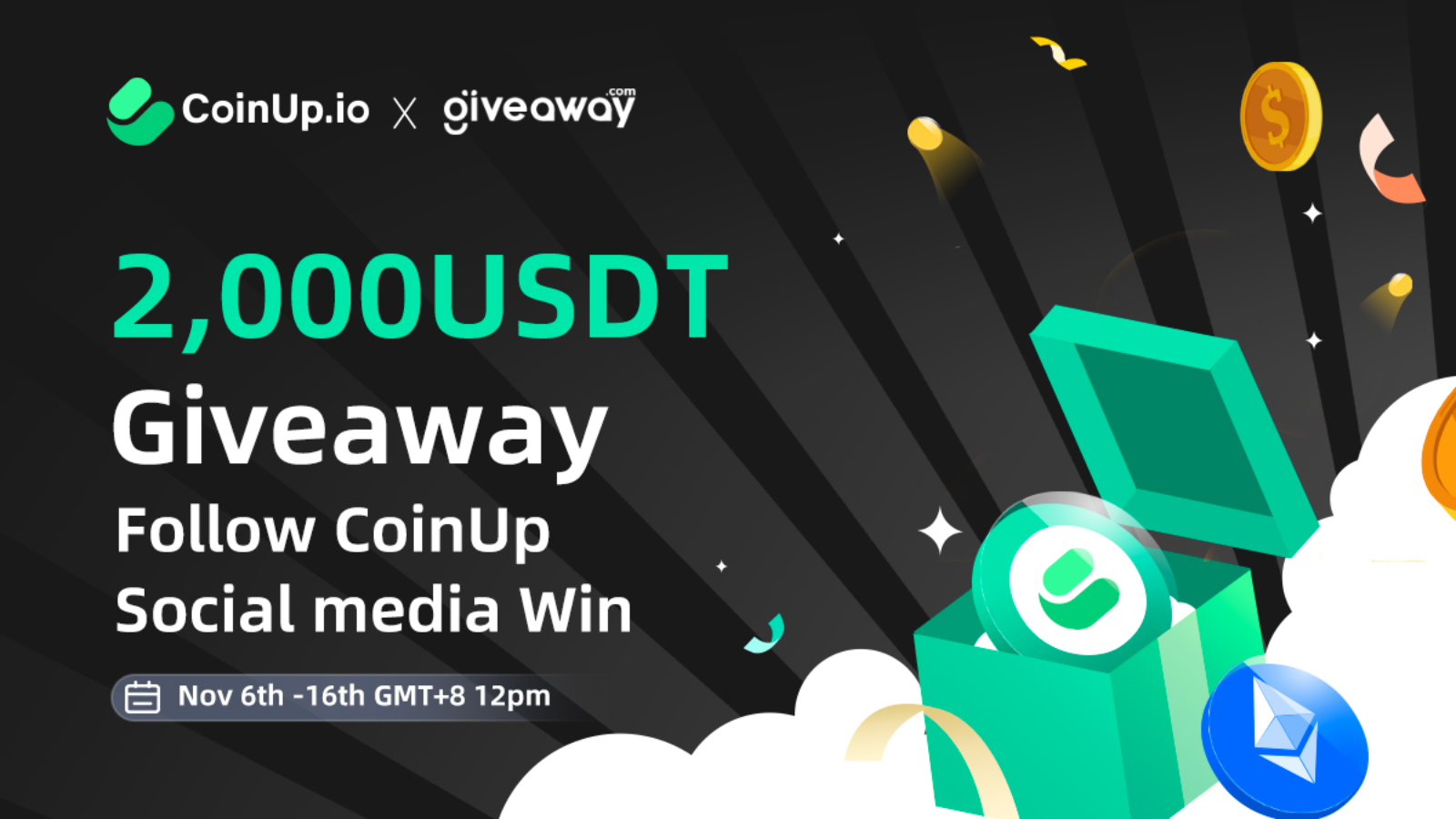 CoinUp Giveaway- 2000 USDT Prize Pool