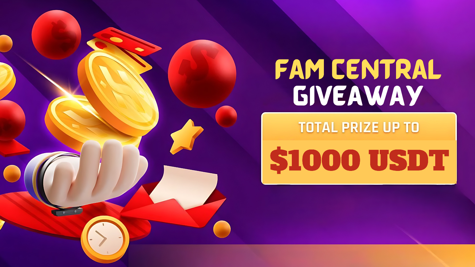 Famcentral 1000$ USDT Giveaway