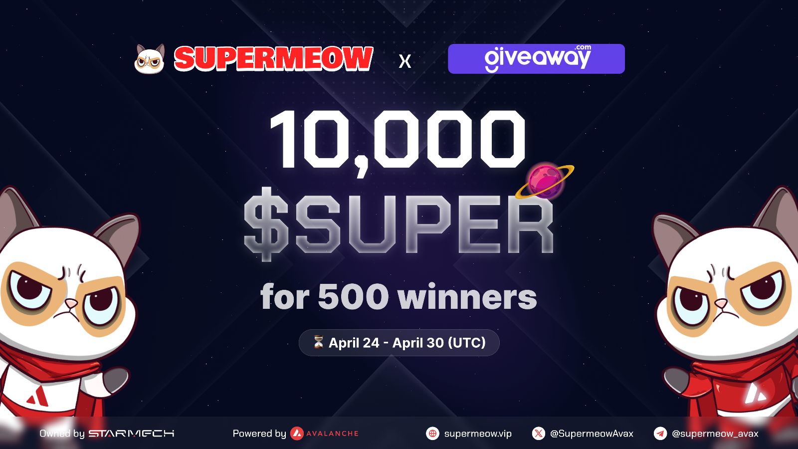 Giveaway 10,000 $SUPER for everyone