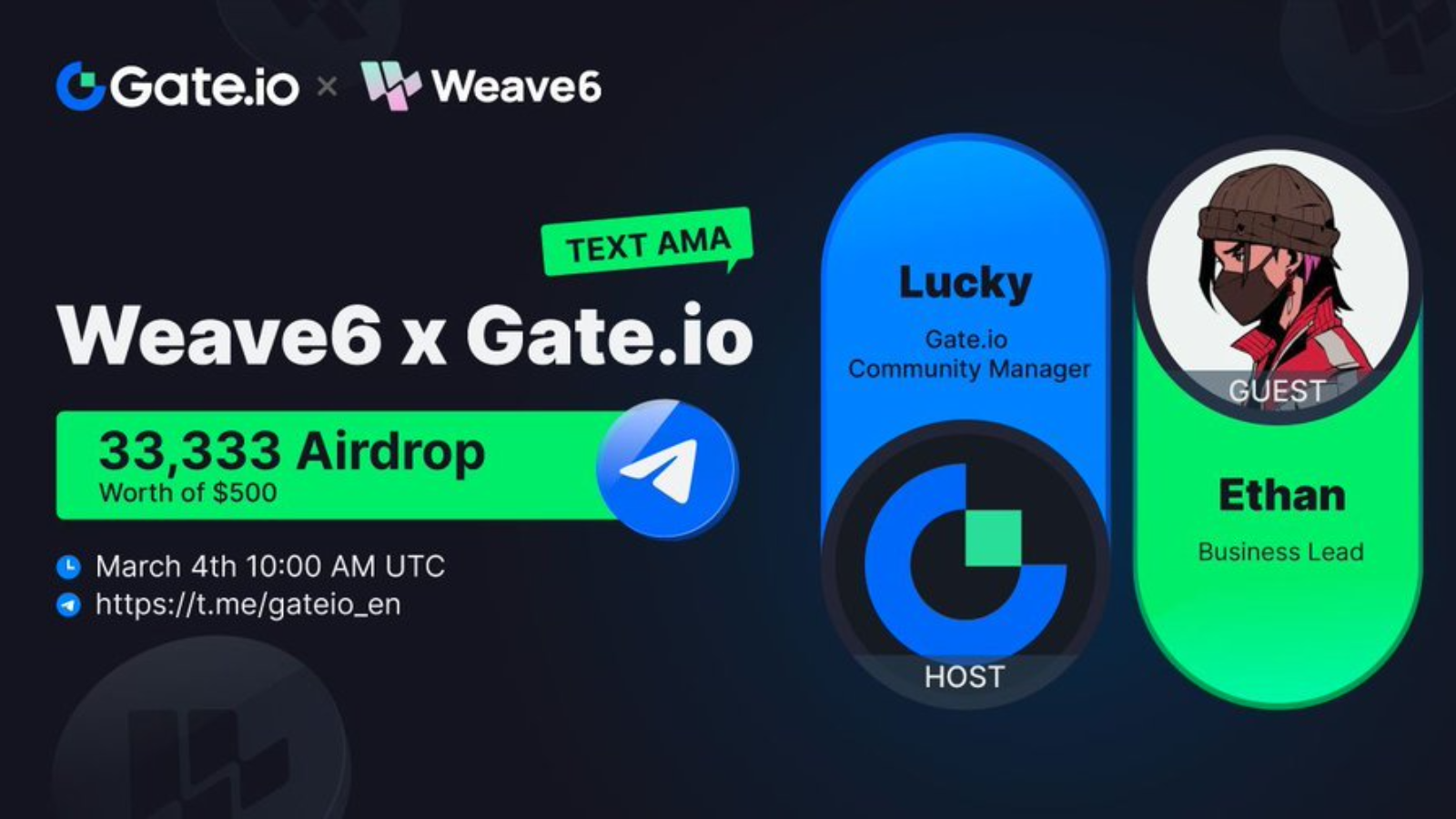 Gate.io X Weave6 Giveaway