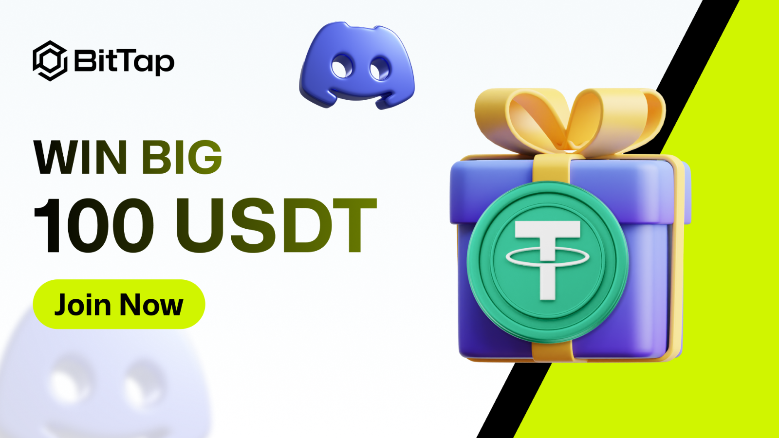 🎉 BitTap Discord Followers Giveaway - Win 100 USDT! 🎁🚀